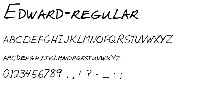 Edward Regular font