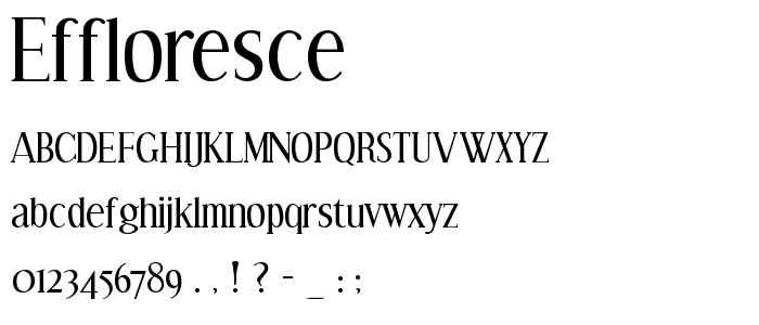 Effloresce font