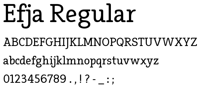 Efja Regular font