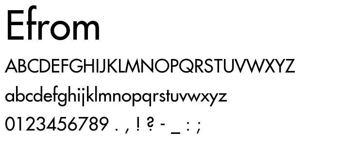 Efrom font