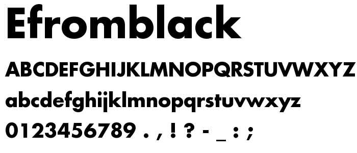 EfromBlack font