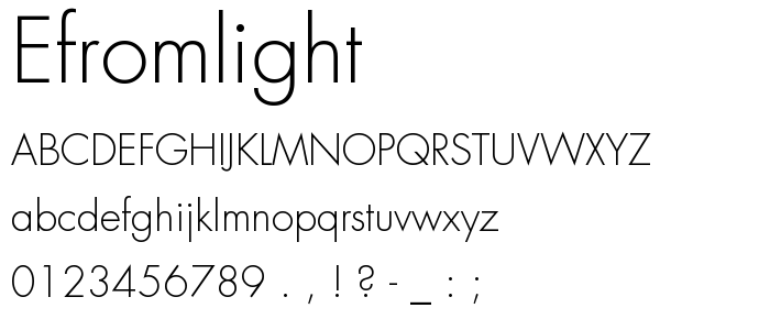 EfromLight font