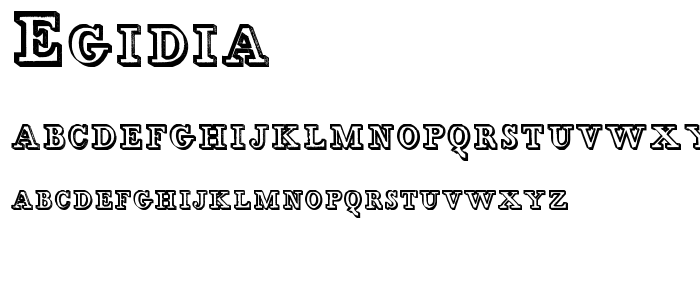 Egidia font