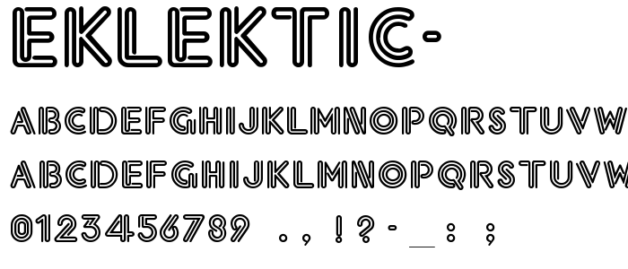 Eklektic-Normal-Light font