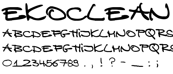 Ekoclean font