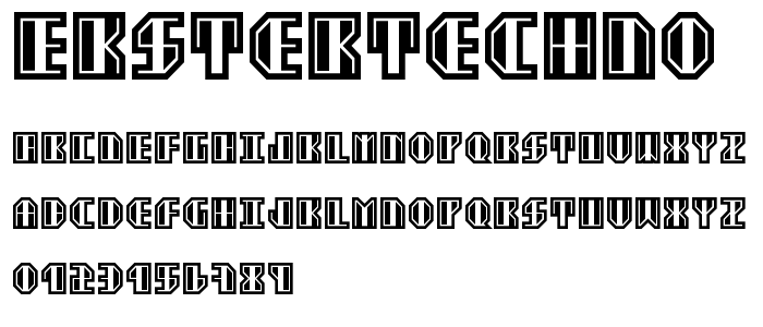 Ekster Techno font