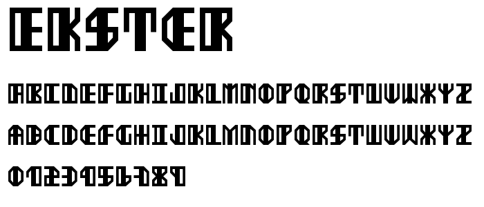 Ekster font