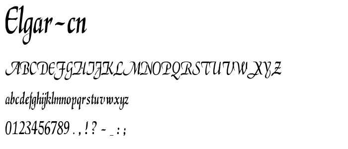 ElGar Cn font