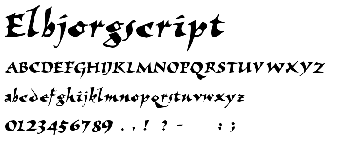 ElbjorgScript font
