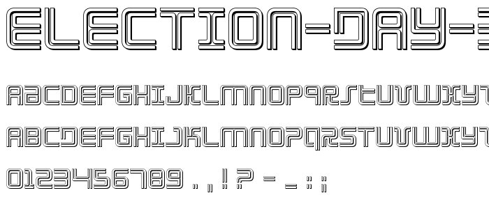 Election Day 3D font