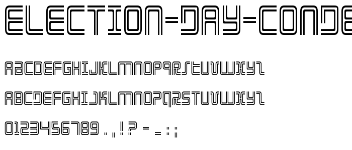 Election Day Condensed font