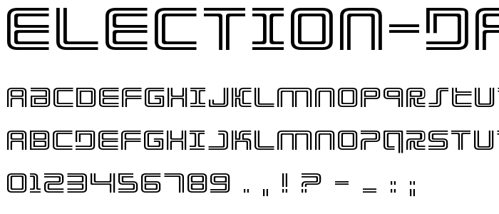 Election Day Expanded font