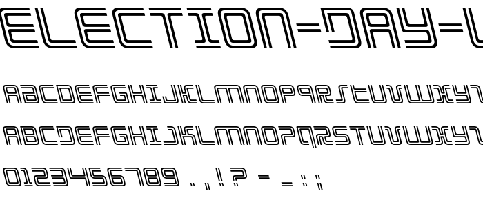 Election Day Leftalic font