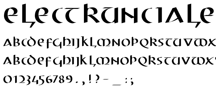 ElectrUnciale font