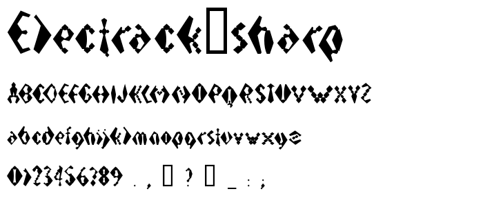 Electrack Sharp font
