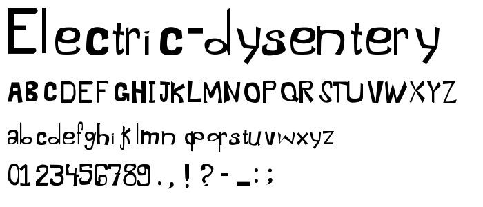 Electric Dysentery font