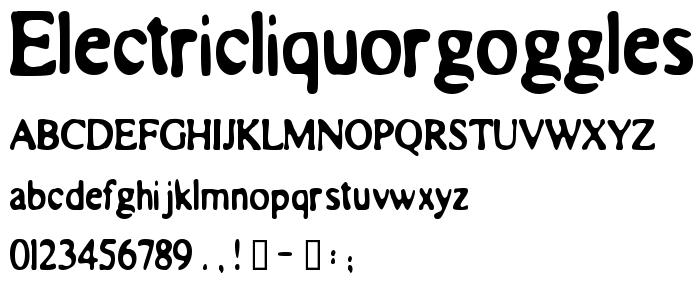 ElectricLiquorGoggles font