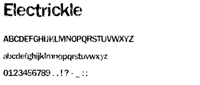 Electrickle font