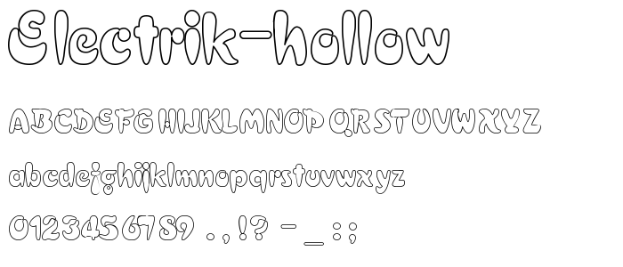 Electrik Hollow font