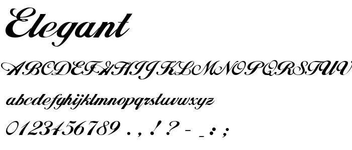 Elegant font