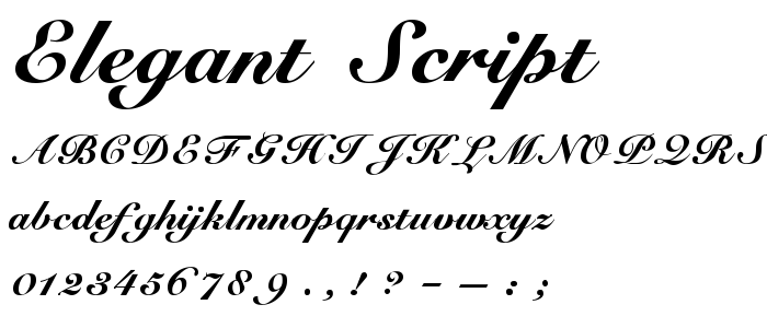 Elegant-Script font