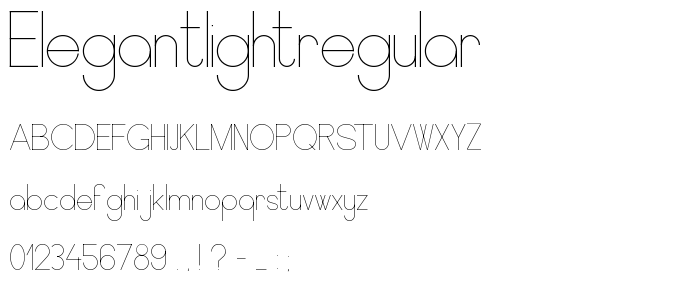 ElegantlightRegular font