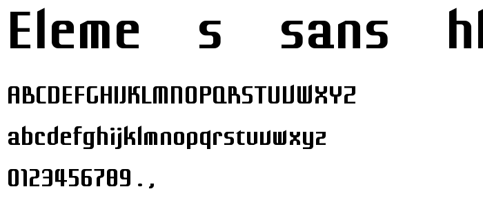 Eleme S Sans HBold font
