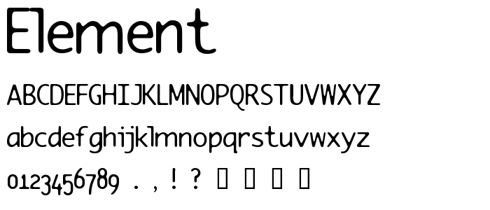 Element font