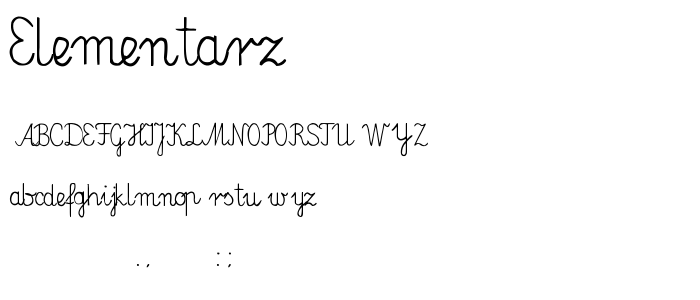 Elementarz font