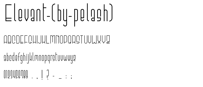 Elevant (by pelash) font