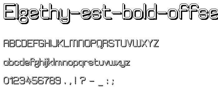 Elgethy Est Bold Offset font