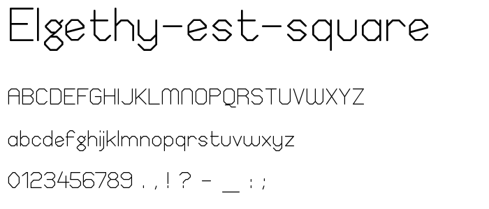 Elgethy Est Square font