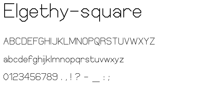 Elgethy Square font