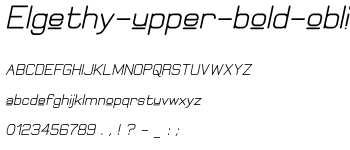 Elgethy Upper Bold Oblique police