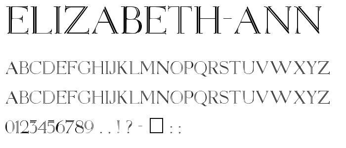 Elizabeth-ANN font