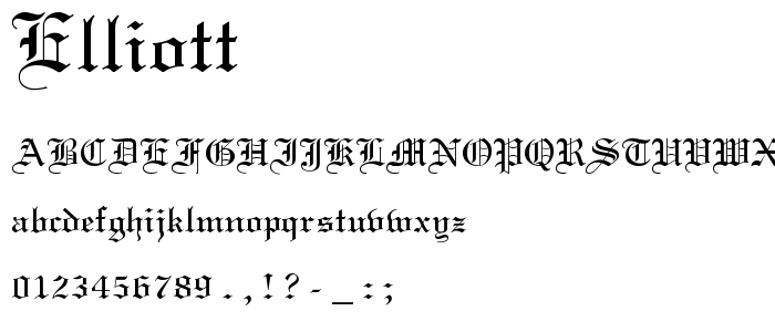 Elliott font