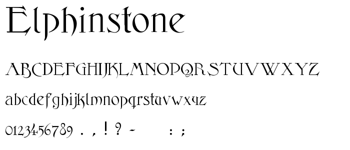 Elphinstone font