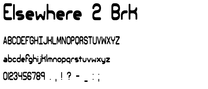 Elsewhere 2 BRK font