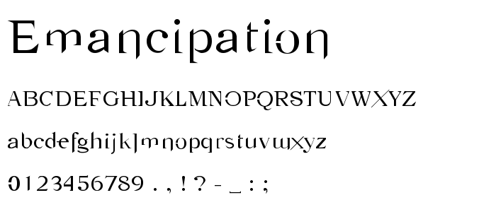 Emancipation font