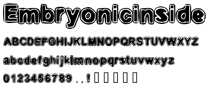 EmbryonicInside font