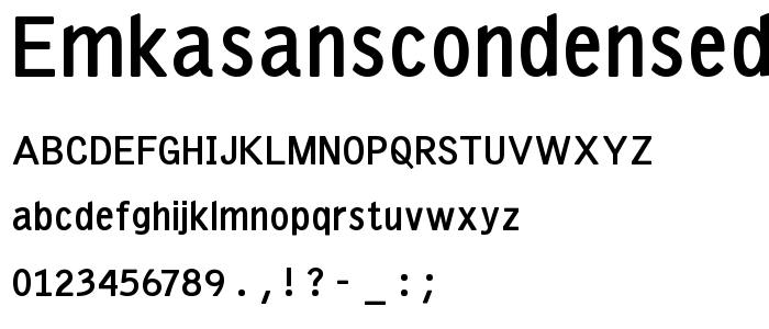 EmkaSansCondensed-Bold font
