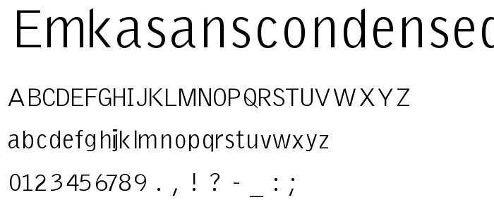 EmkaSansCondensed font