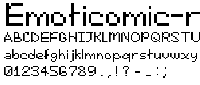 Emoticomic Regular font