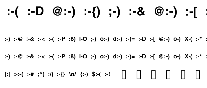 Emoticons font