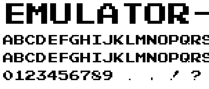 Emulator Normal font