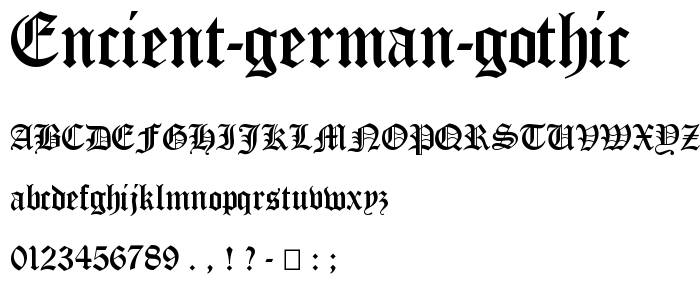 Encient German Gothic font
