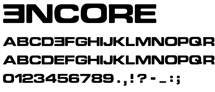 Encore font