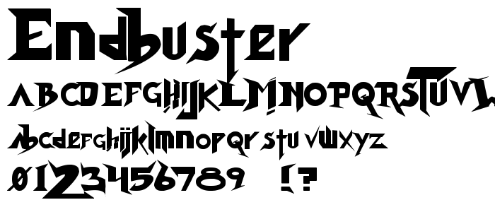 Endbuster font