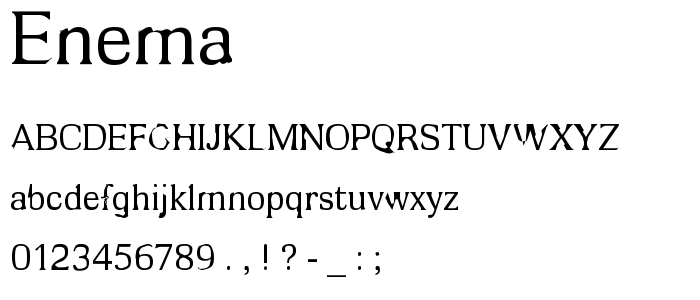 Enema font