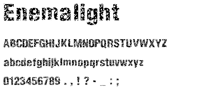EnemaLight font